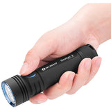 Olight Seeker 2 Flashlight Black & Blue Aluminum Water Resistant LED SRK2BK