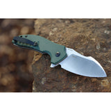 Oknife Zilla Pocket Knife Linerlock Green G10 Folding 154CM Sheepsfoot ZILLAGN