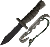 Ontario ASEK Survival System OD Green GFN 1095HC Steel Fixed Blade Knife 1410