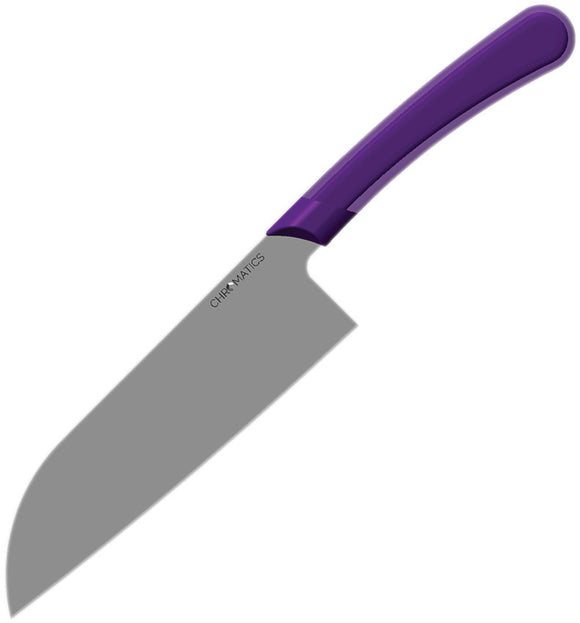 Ontario Chromatics Santoku Factory Second Purple Stainless Fixed Blade Knife 3530X