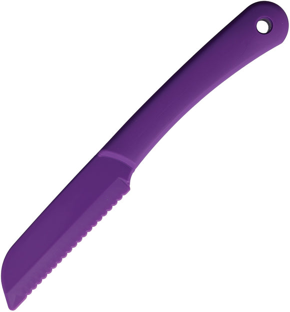 Ontario Utility Purple Plastic Serrated Sheepsfoot Fixed Blade Knife 3608