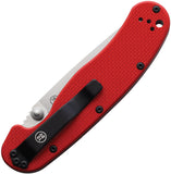 Ontario RAT II Linerlock Red Smooth G10 Folding S35VN Pocket Knife 8064