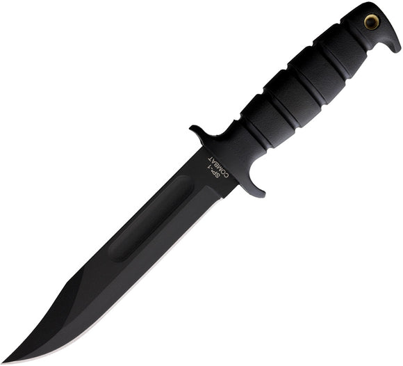 Ontario Marine SP-1 Combat Black Synthetic Carbon Steel Fixed Blade Knife 8679TC