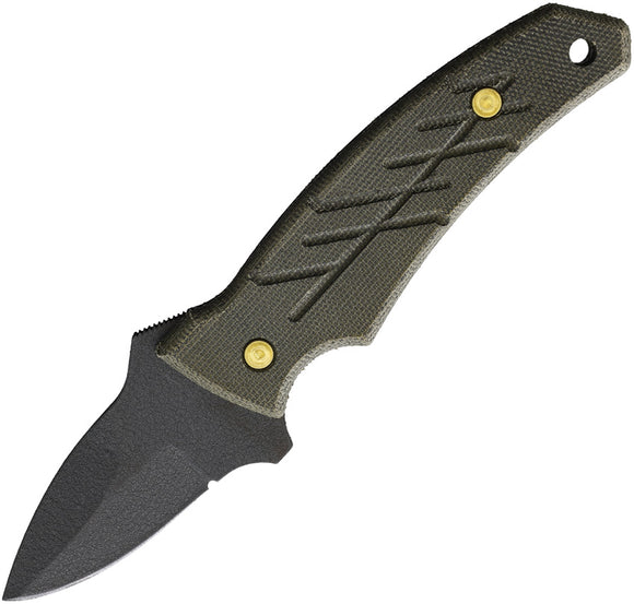 Ontario Nona Green Micarta 420 Stainless Steel Fixed Blade Knife 8743M