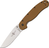Ontario OKC RAT I Coyote Brown Folding Pocket Knife  -  8848CB