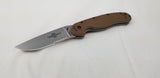 Ontario RAT 1 Coyote Brown Handle Folding Serrated Blade EDC AUS-8 Knife 8849CB