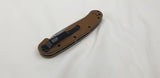 Ontario RAT 1 Coyote Brown Handle Folding Serrated Blade EDC AUS-8 Knife 8849CB