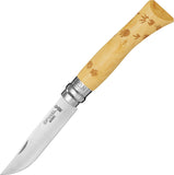 Opinel Footprints Nature Series Knife Folding No 7 Beech Wood Stainless - 1550