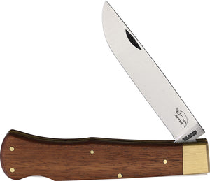 OTTER-Messer Large Lockback Pocket Knife Brown Wood Folding Carbon Steel 07MS