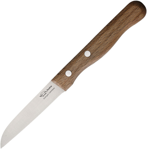 OTTER-Messer Paring Brown Wood Stainless Fixed Blade Knife 1021
