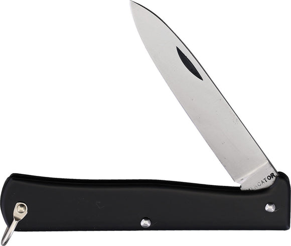 OTTER-Messer Small Mercator Black Stainless Folding Carbon Steel Pocket Knife 10401RG