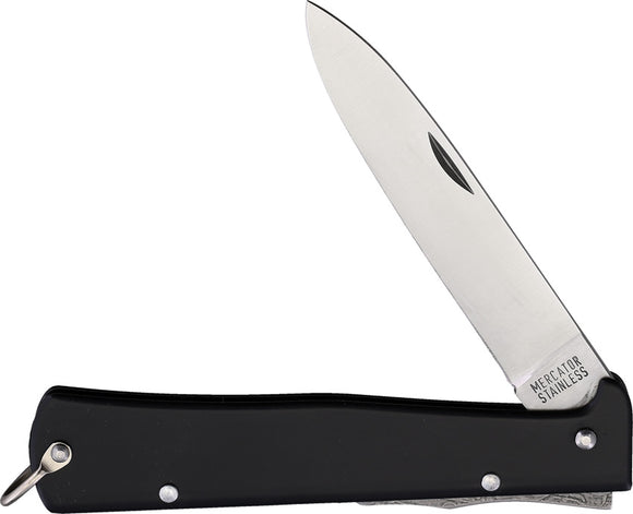 OTTER-Messer Mercator Lockback Black Folding Stainless Steel Pocket Knife 10426RGR