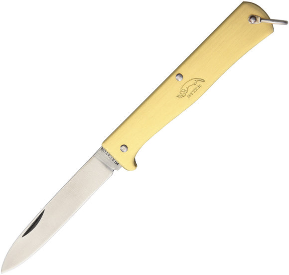 OTTER-Messer Small Mercator Brass Folding Stainless Pocket Knife 10701R