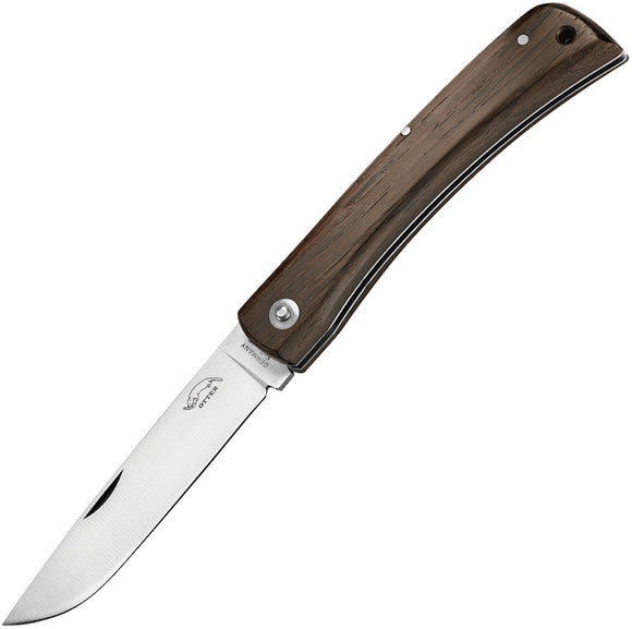 OTTER-Messer Large Hippekniep Smoked Oak Folding Carbon Steel Pocket Knife 143