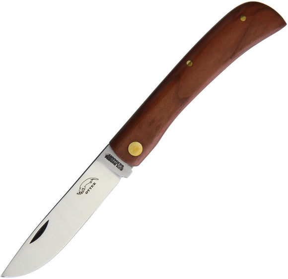 OTTER-Messer Pocket Knife Small Hippekniep Plumwood Folding Carbon Steel 144PB