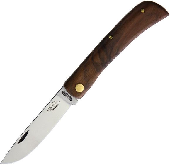 OTTER-Messer Small Hippekniep Wood Walnut Folding Carbon Steel Pocket Knife 144WNB