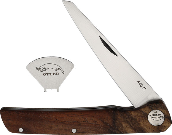 OTTER-Messer York Pocket Knife Slip Joint Walnut Folding 440C Stainless 157