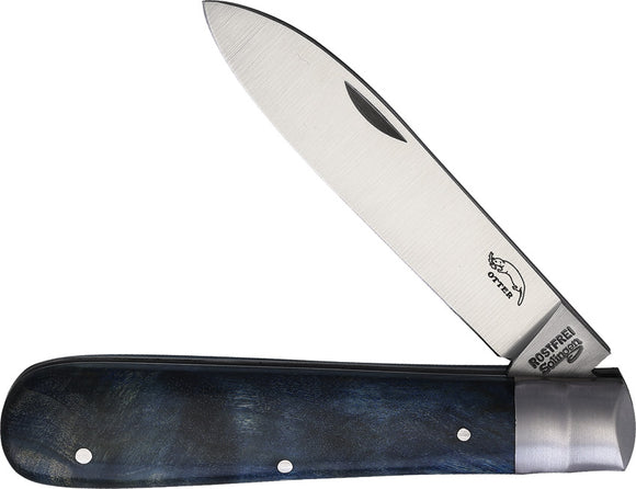 OTTER-Messer Draco Pocket Knife Slip Joint Blue Wood Stainless Blade 161STABLR