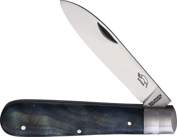 OTTER-Messer Draco Pocket Knife Slip Joint Blue Wood Carbon Steel 161STABLR
