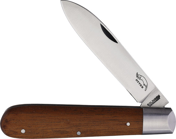 OTTER-Messer Large Classic Pocket Knife Sapeli Wood Folding Carbon Steel 161