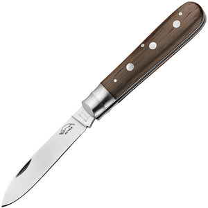 OTTER-Messer 3-Rivet Smoked Oak Folding Carbon Steel Pocket Knife 169