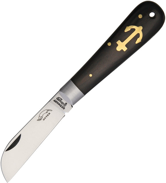 OTTER-Messer Small Anchor Wood Folding Carbon Steel Pocket Knife 174ML