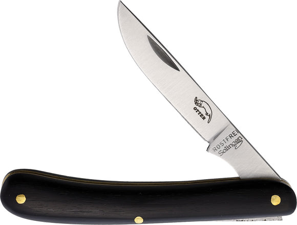 OTTER-Messer Little Doctor Brown Wood Folding Stainlesss Steel Pocket Knife 175