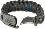 Outdoor Edge Paraclaw Thin Blue Line Medium Stainless Knife Survival Bracelet Tool