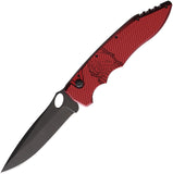 Piranha Knives Automatic Mini Predator Tactical Knife Red Aluminum Black S30V Blade CP11RT