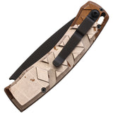 Piranha Knives Automatic X Knife Button Lock Camo Aluminum Black 154CM Blade CP14CT