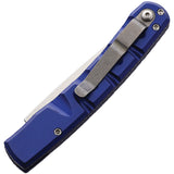 Piranha Knives Automatic Virus Knife Button Lock Blue Aluminum S30V Blade CP15B