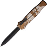 Piranha Knives Automatic Rated-X Tactical Knife OTF Camo Aluminum Black 154CM Blade CP20CT