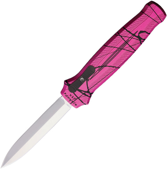 Piranha Knives Automatic Rated-X Tactical Knife OTF Pink Camo Aluminum 154CM Blade CP20PK