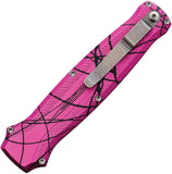 Piranha Knives Automatic Rated-X Tactical Knife OTF Pink Camo Aluminum 154CM Blade CP20PK