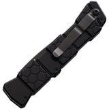 Piranha Knives Automatic 21 Knife Button Lock Black Aluminum Spear Pt S30V Blade CP21BKT