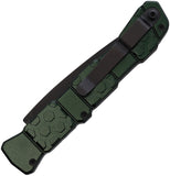 Piranha Knives Automatic 21 Tactical Knife Button Lock Green Aluminum Black S30V Blade CP21GT
