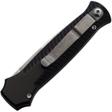 Piranha Knives Automatic Miniguard Knife Button Lock Black Aluminum S30V Blade CP7BK