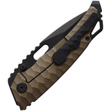 PMP Knives Ares Framelock Bronze Titanium Folding CPM-S90V Pocket Knife 059
