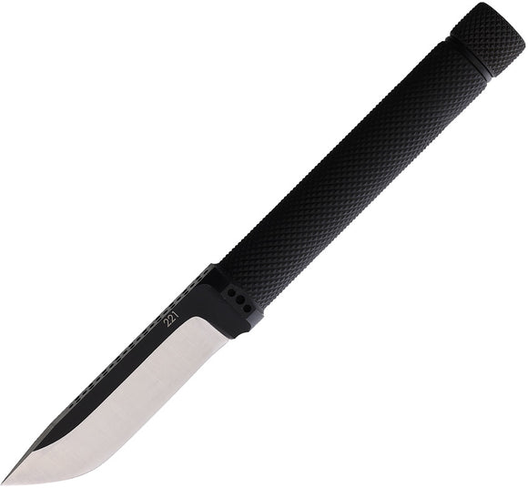 Panacea X FireFly Black D2 Steel Bling Grind Fixed Blade Neck Knife 001BG