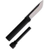 Panacea X FireFly Black D2 Steel Bling Grind Fixed Blade Neck Knife 001BG