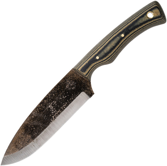 Pathfinder PKS Mountaineer Camo Micarta 1095HC Steel Fixed Blade Knife 301CAM