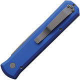 Pro Tech Automatic Godfather Knife Button Lock Blue Aluminum 154CM Blade 920BLUE