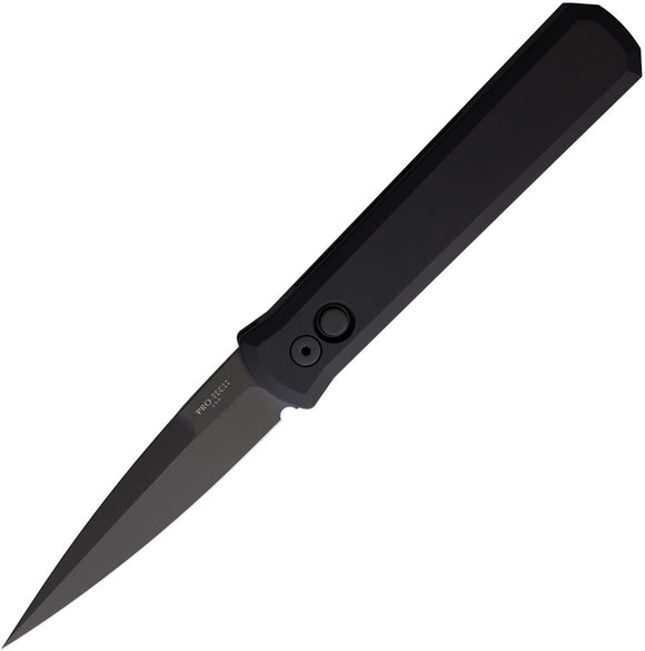 Pro Tech Automatic Godfather Swat Knife Button Lock Black Aluminum 154CM Blade 921SWAT