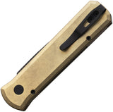 Pro Tech Automatic Godson Knife Button Lock Bronze Aluminum & Black G10 154CM Blade GS006