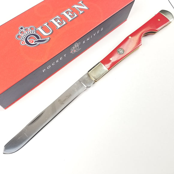 Queen Easy Open Red Slip Joint Folding Pocket Knife 62r