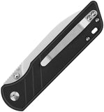 QSP Knife Parrot V2 Linerlock Black G10 Folding D2 Steel Pocket Knife 102A2