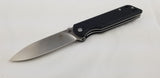 QSP Knife Parrot Linerlock Black Folding D2 Knife 102a