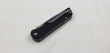 QSP Knife Parrot Linerlock Black Folding D2 Knife 102a