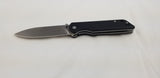 QSP Knife Parrot Linerlock Black Folding D2 Knife 102a