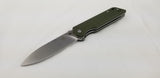QSP Knife Parrot Linerlock Green Folding D2 Knife 102b